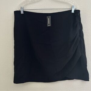 NWT XL EXPRESS Black Faux Wrap Skirt